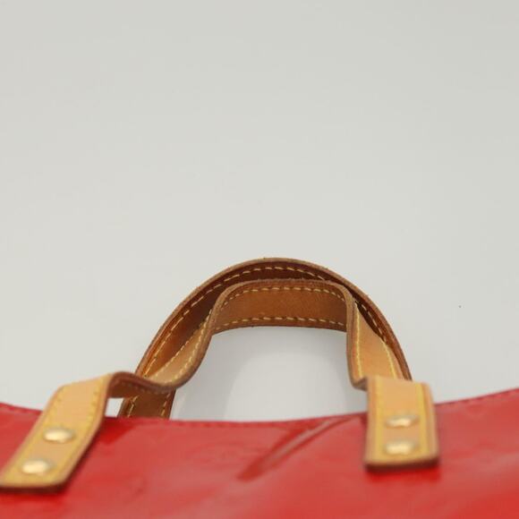 LOUIS VUITTON Monogram Vernis Reade PM Hand Bag Red Rouge M91088 - Picture 8 of 12